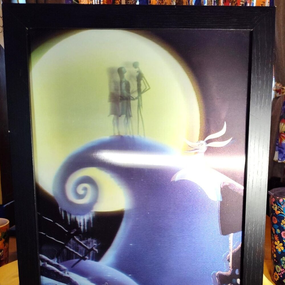 The Nightmare Before Christmas Disney 3D Comic Wall Picture Jack Sally.